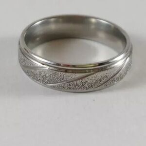 Old Ring Unisex Stainless Steel Striped Plaid size 12.25
